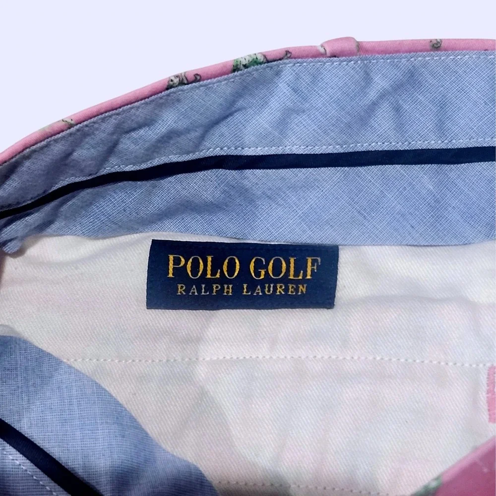Polo Ralph Lauren Golf Shorts Mens 36 Pink Green Leopard Print‎ Animal Pattern